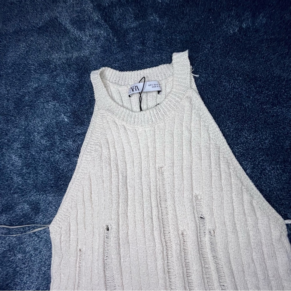 Zara cream  Sleeveless Top - Picture 5 of 9
